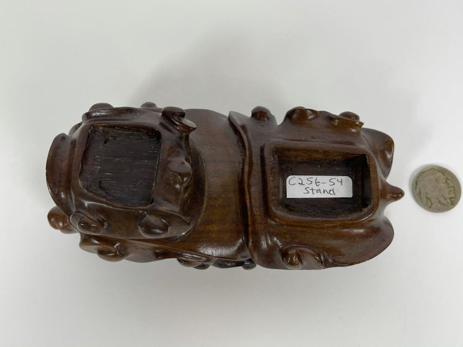 Vintage Hand Carved Jade Bird With Custom Wooden Stand 5.5W X 2.5D X 9H [Photo 15]