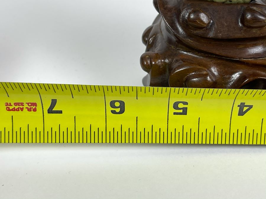 Vintage Hand Carved Jade Bird With Custom Wooden Stand 5.5W X 2.5D X 9H [Photo 20]