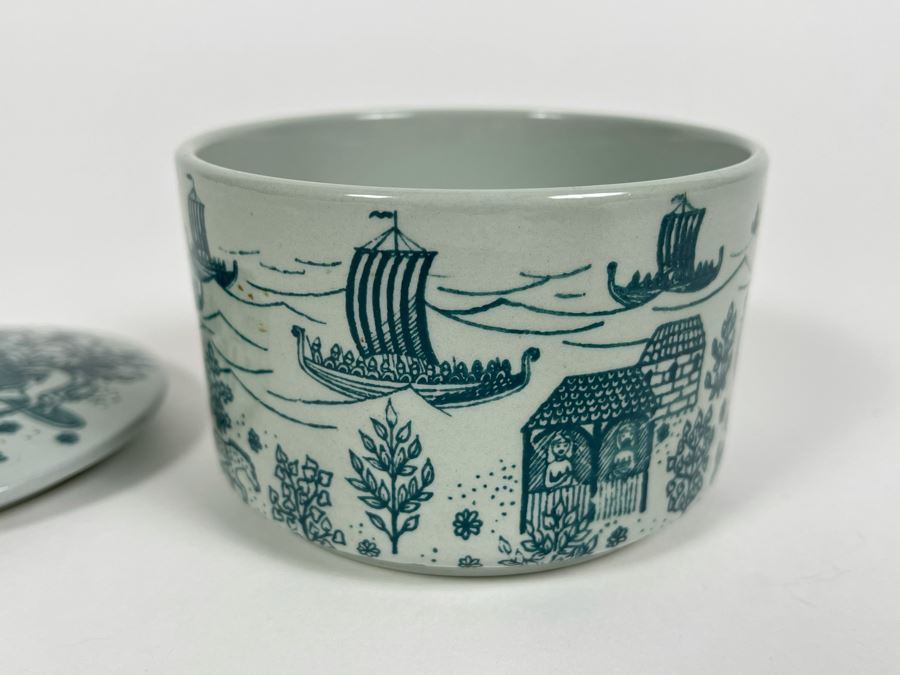 Limited Edition Danish Trinket Box Nymolle Art Faience Hoyrup 3.25W X 2.5H [Photo 8]