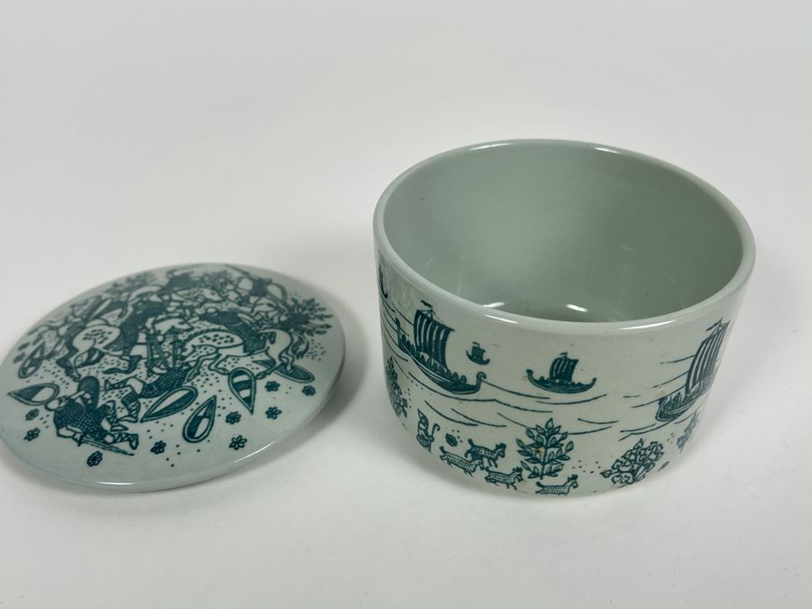 Limited Edition Danish Trinket Box Nymolle Art Faience Hoyrup 3.25W X 2.5H [Photo 6]