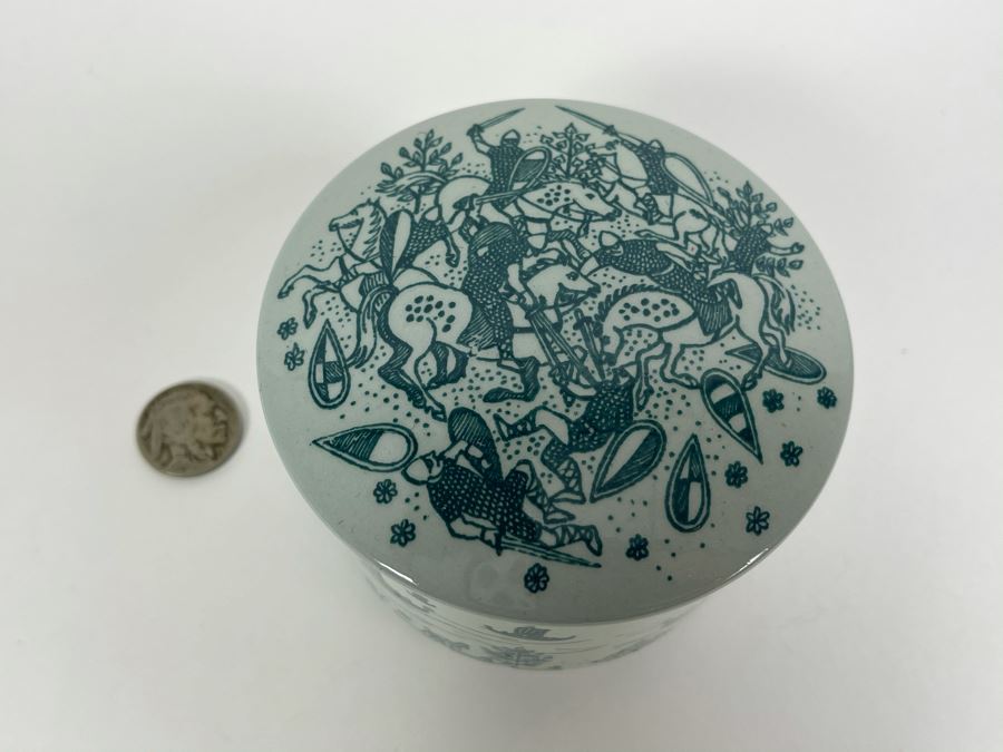 Limited Edition Danish Trinket Box Nymolle Art Faience Hoyrup 3.25W X 2.5H [Photo 4]