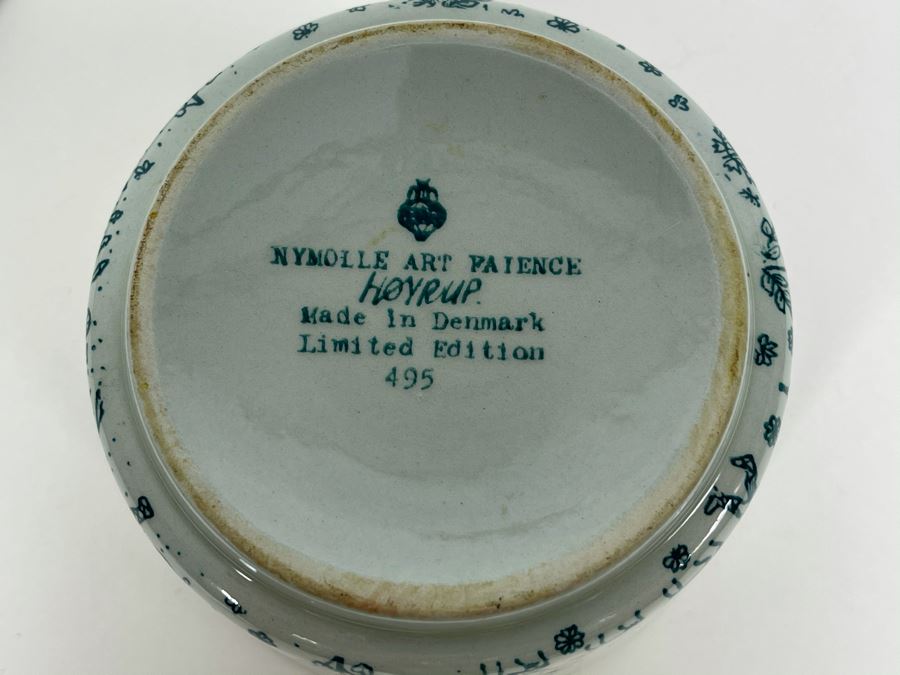 Limited Edition Danish Trinket Box Nymolle Art Faience Hoyrup 3.25W X 2.5H [Photo 9]