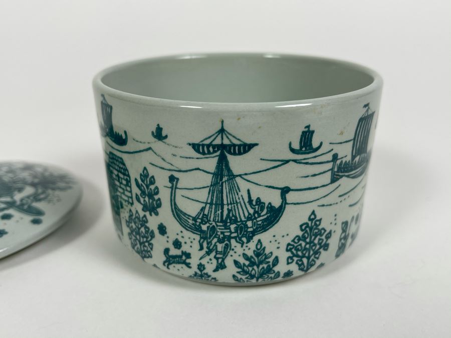 Limited Edition Danish Trinket Box Nymolle Art Faience Hoyrup 3.25W X 2.5H [Photo 7]