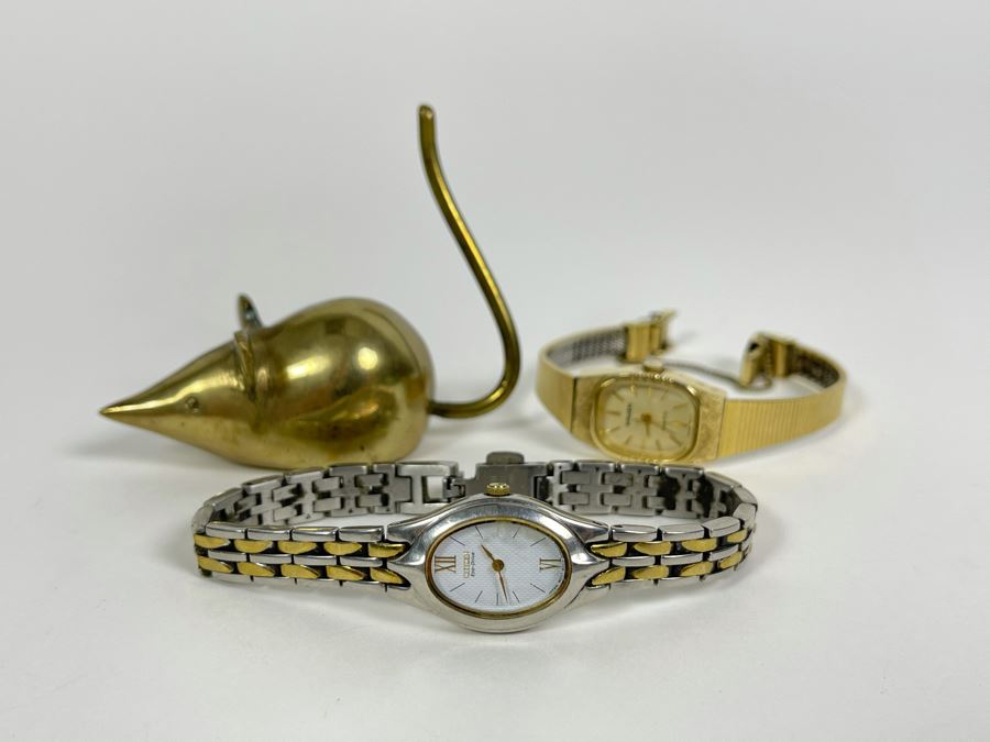 Brass Mouse, Citize Ladies Watch And Gruen Ladies Watch [Photo 2]