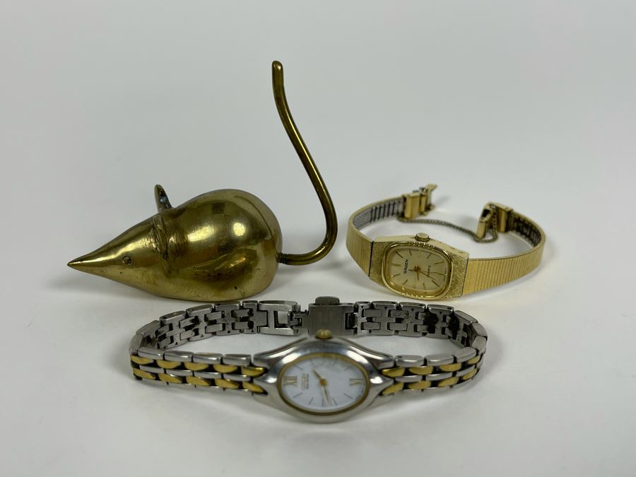 Brass Mouse, Citize Ladies Watch And Gruen Ladies Watch [Photo 3]