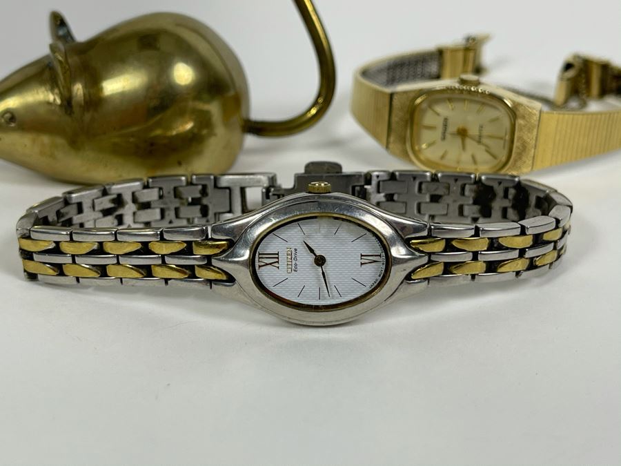 Brass Mouse, Citize Ladies Watch And Gruen Ladies Watch [Photo 6]