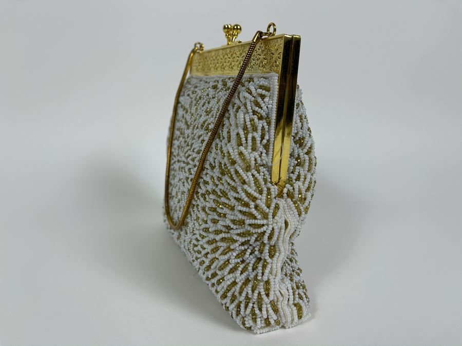 JUST ADDED - Vintage Hong Kong Beaded Purse With Gloves And Change Purse [Photo 8]