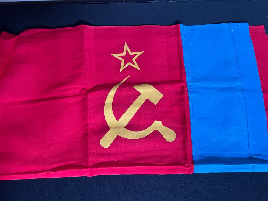 JUST ADDED - Vintage Soviet Union Flag Banner 59 X 31 [Photo 8]