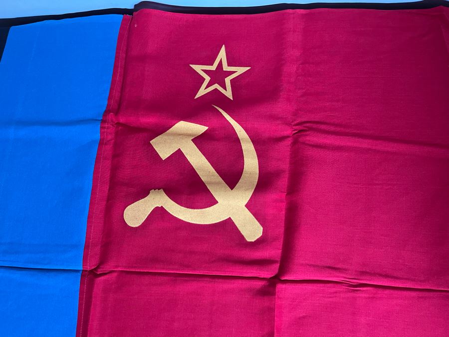 JUST ADDED - Vintage Soviet Union Flag Banner 59 X 31 [Photo 4]