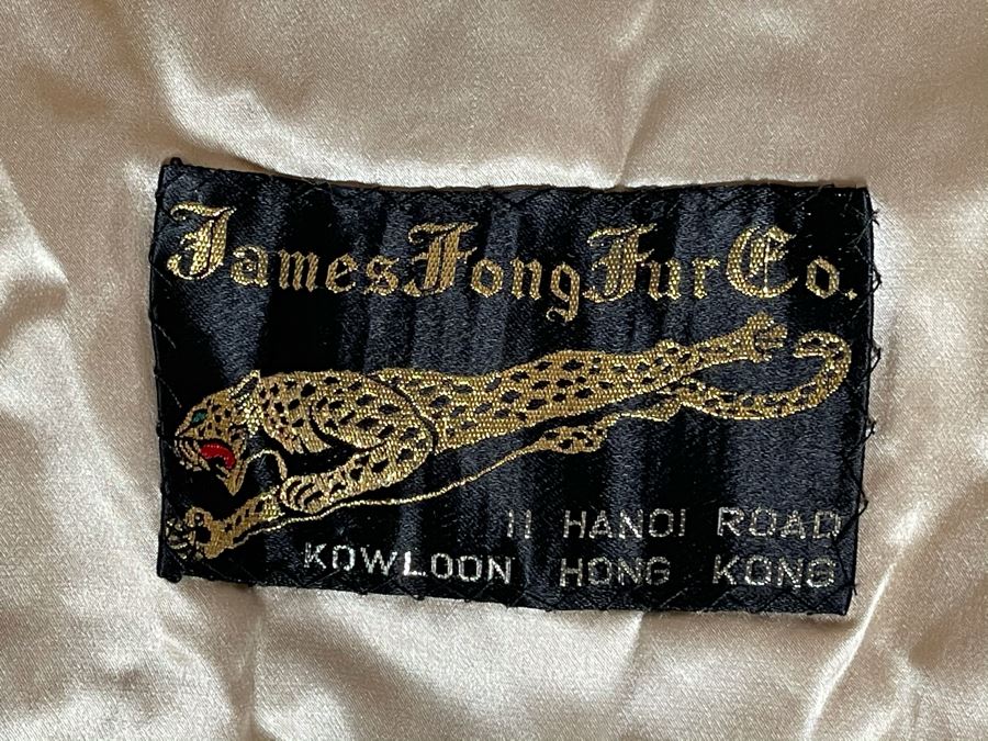 JUST ADDED - Vintage Hong Kong Fur Shawl By James Fong Fur Co [Photo 3]