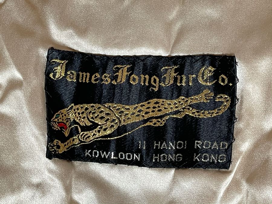 JUST ADDED - Vintage Hong Kong Fur Shawl By James Fong Fur Co
