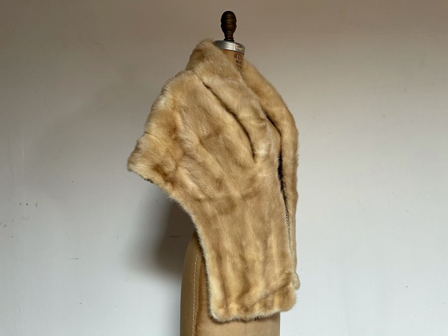 JUST ADDED - Vintage Hong Kong Fur Shawl By James Fong Fur Co