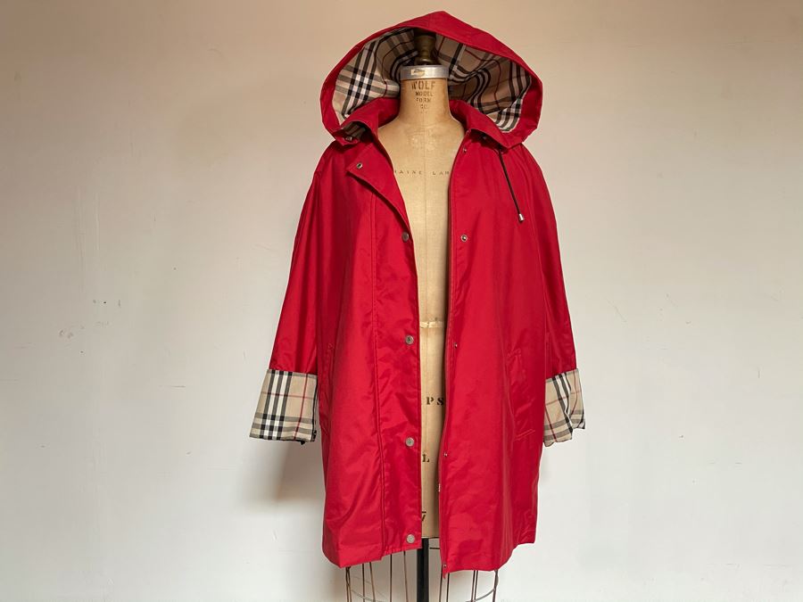 Burberry London Wool Coat With Hood And Matching Burberry Hat Size S [Photo 2]
