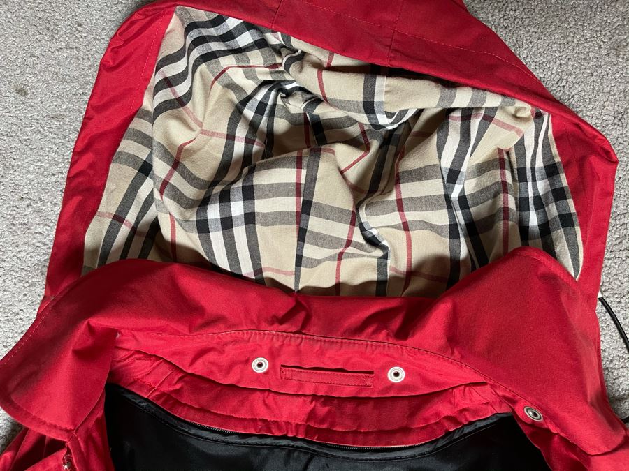 Burberry London Wool Coat With Hood And Matching Burberry Hat Size S [Photo 6]