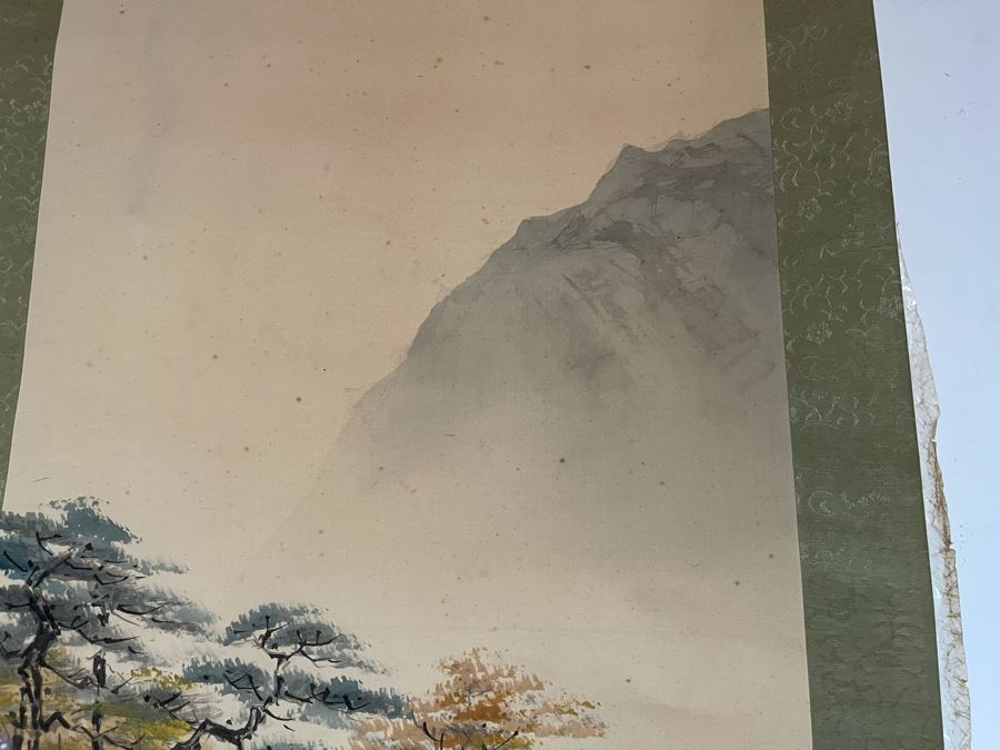 Original Signed Asian Hand Painted Four Seasons Scrolls 15.5 X 39 [Photo 28]
