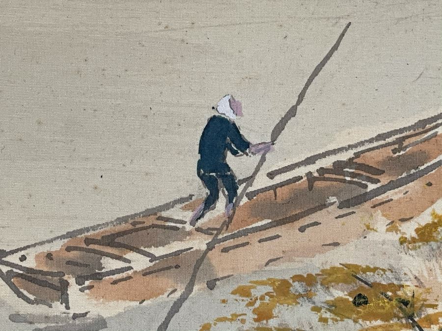 Original Signed Asian Hand Painted Four Seasons Scrolls 15.5 X 39 [Photo 8]