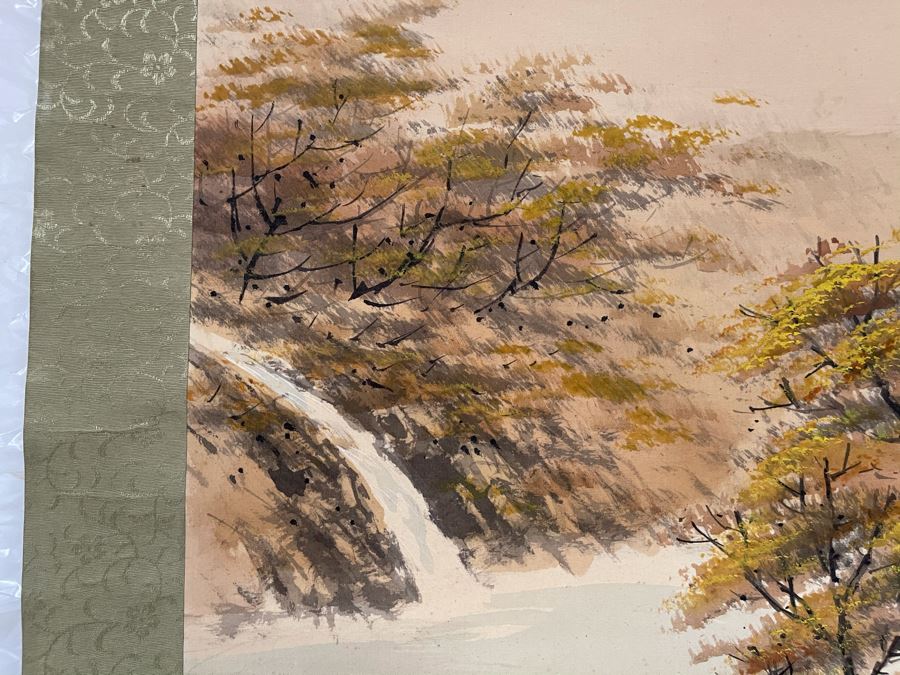 Original Signed Asian Hand Painted Four Seasons Scrolls 15.5 X 39 [Photo 9]