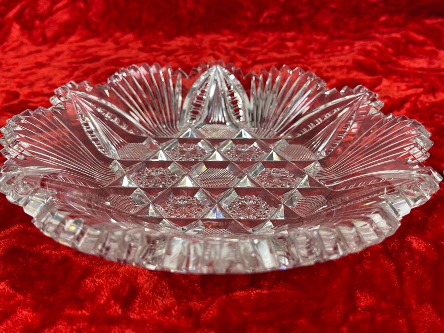 American Brilliant Cut Glass Dish Bowl 7W X 1H [Photo 3]
