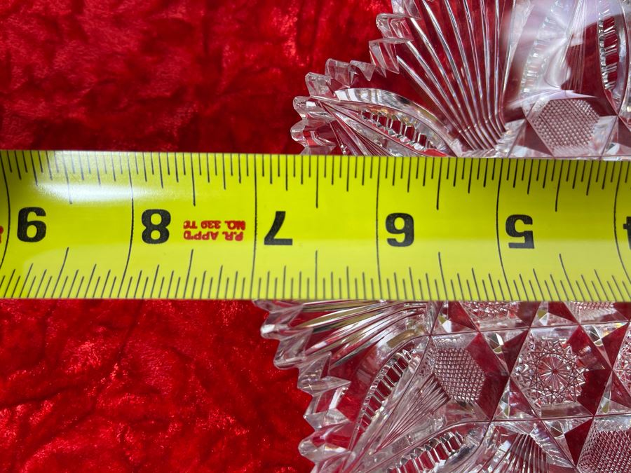 American Brilliant Cut Glass Dish Bowl 7W X 1H [Photo 9]