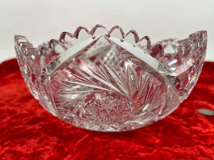 American Brilliant Cut Glass Bowl 8W X 3.5H [Photo 6]