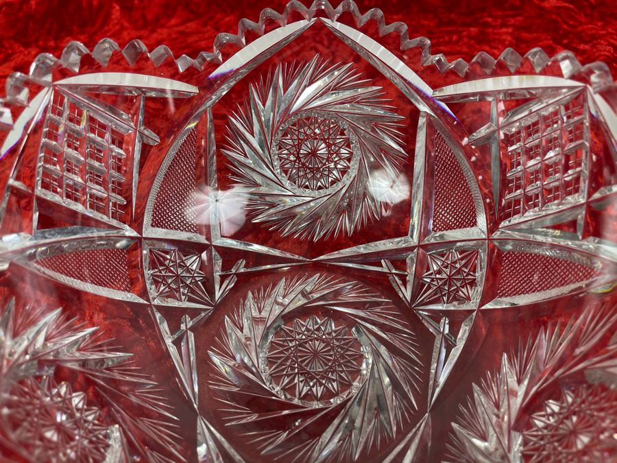 American Brilliant Cut Glass Bowl 8W X 3.5H [Photo 4]