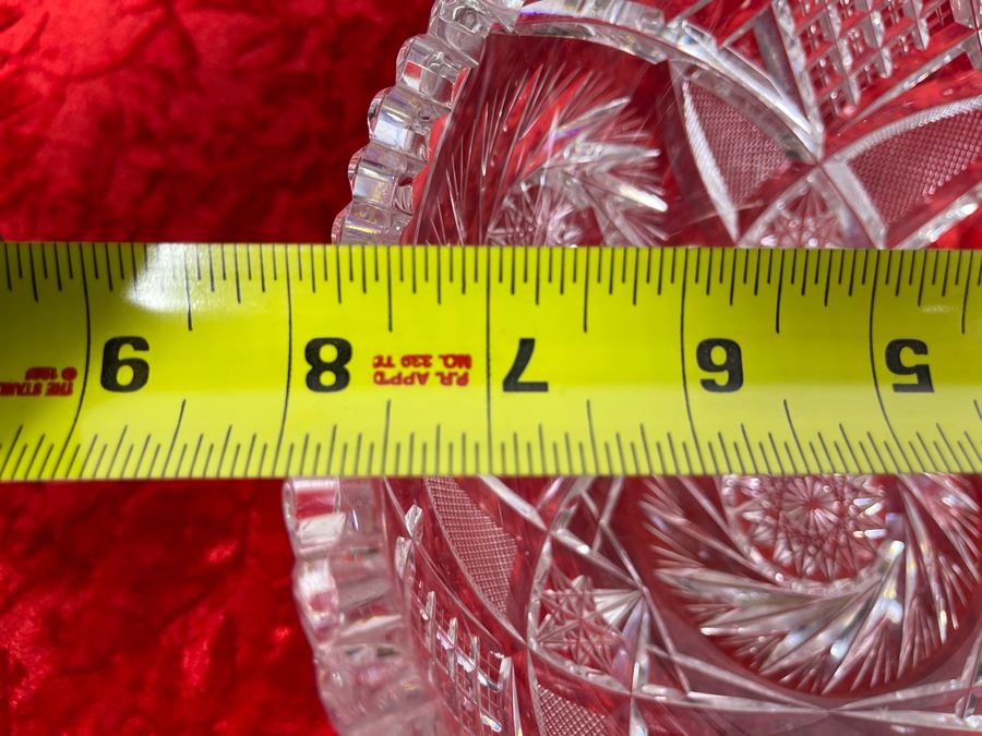 American Brilliant Cut Glass Bowl 8W X 3.5H [Photo 7]