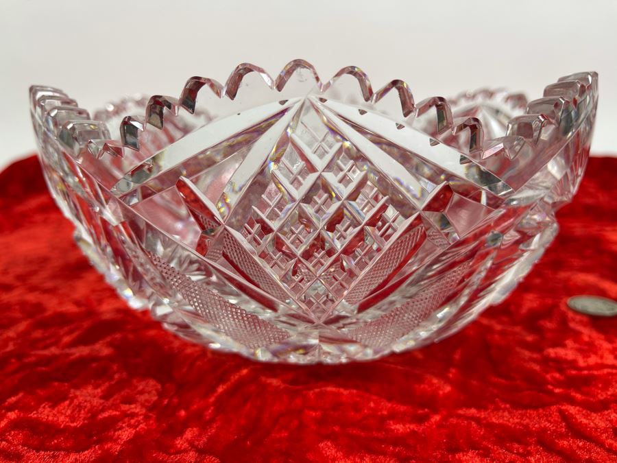 American Brilliant Cut Glass Bowl 8W X 3.5H [Photo 5]