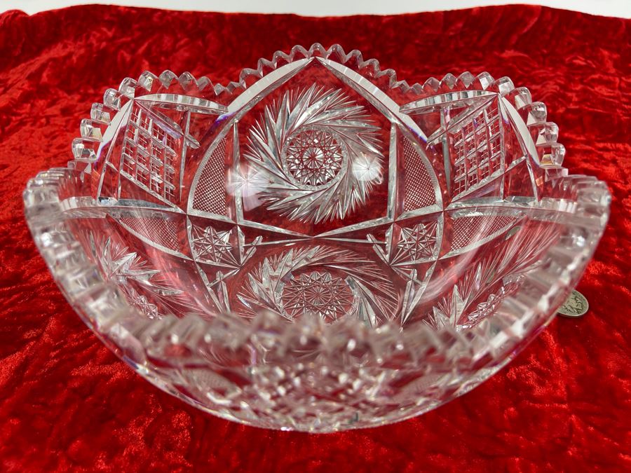 American Brilliant Cut Glass Bowl 8W X 3.5H