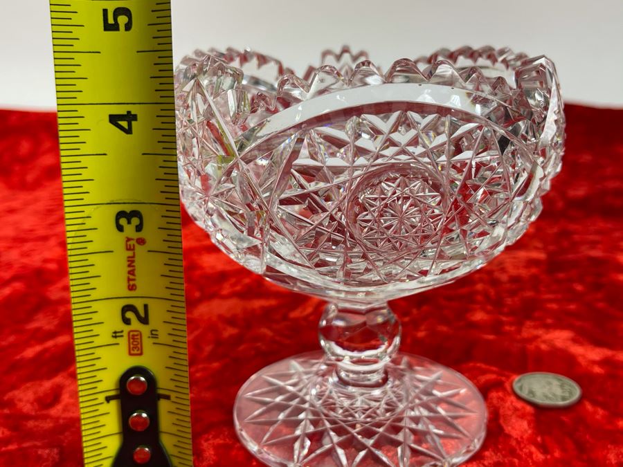 American Brilliant Cut Glass Footed Bowl 4W X 4H [Photo 5]