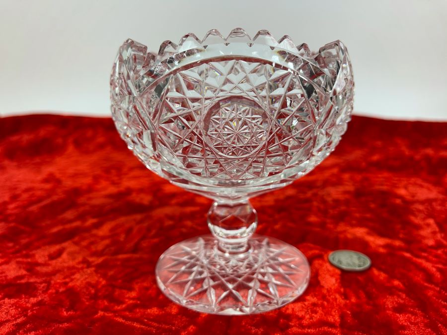 American Brilliant Cut Glass Footed Bowl 4W X 4H [Photo 2]