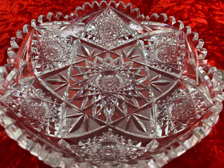 American Brilliant Cut Glass Dish Bowl 8W X 1H [Photo 3]