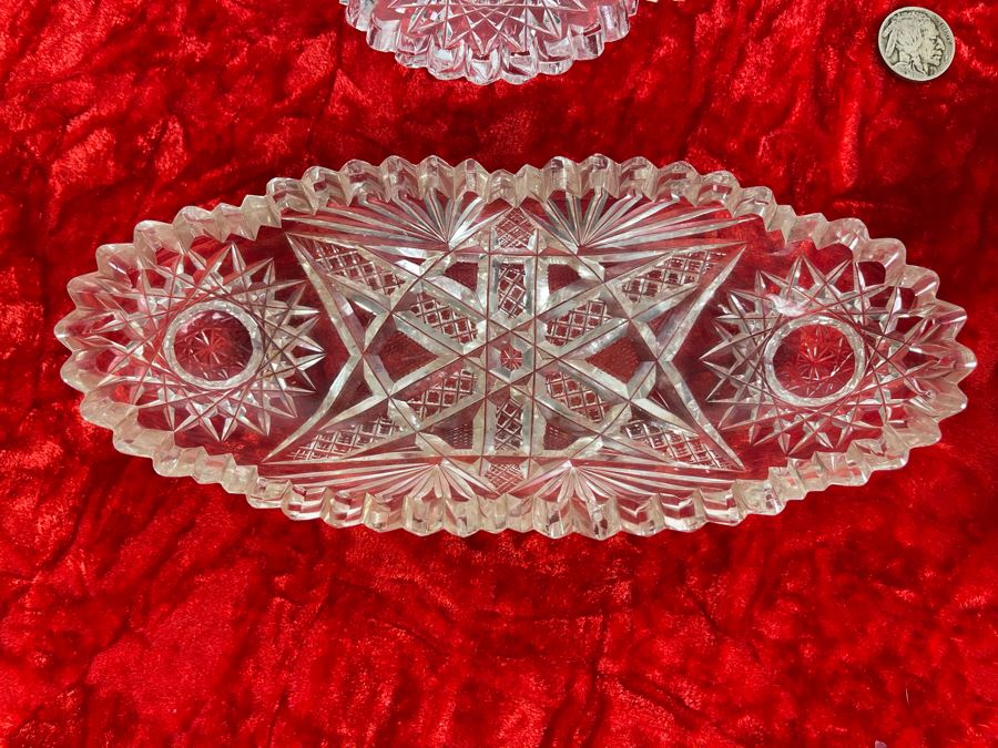 Collection Of Four American Brilliant Cut Glass Dishes Bowls [Photo 9]