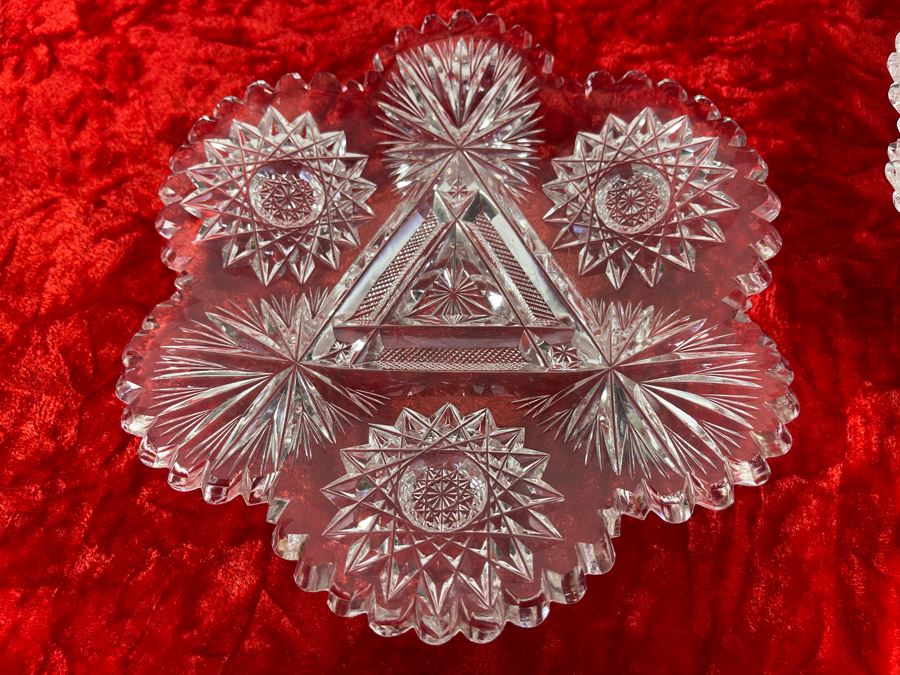 Collection Of Four American Brilliant Cut Glass Dishes Bowls [Photo 6]