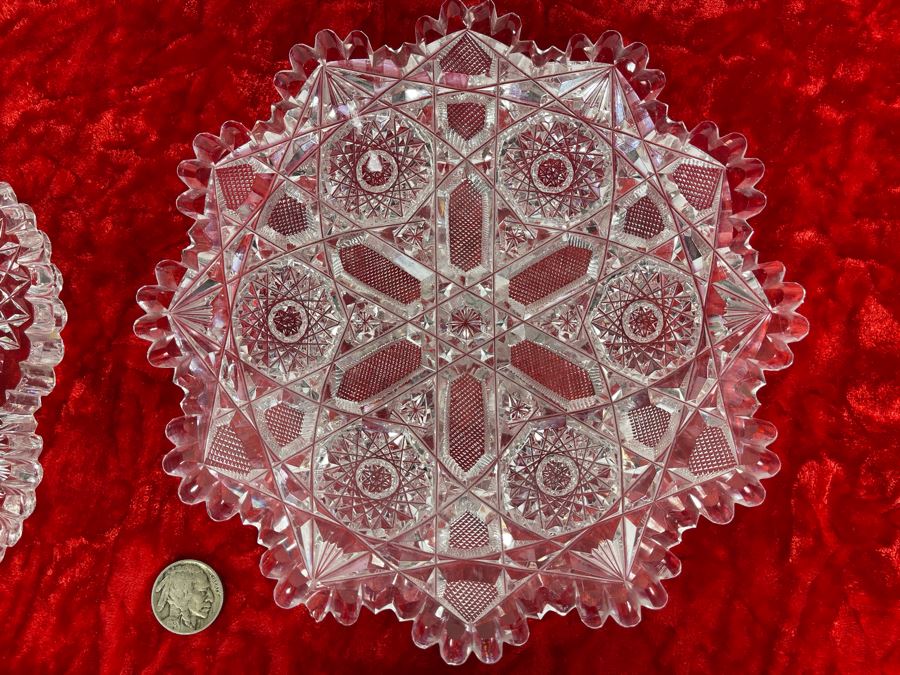 Collection Of Four American Brilliant Cut Glass Dishes Bowls [Photo 3]