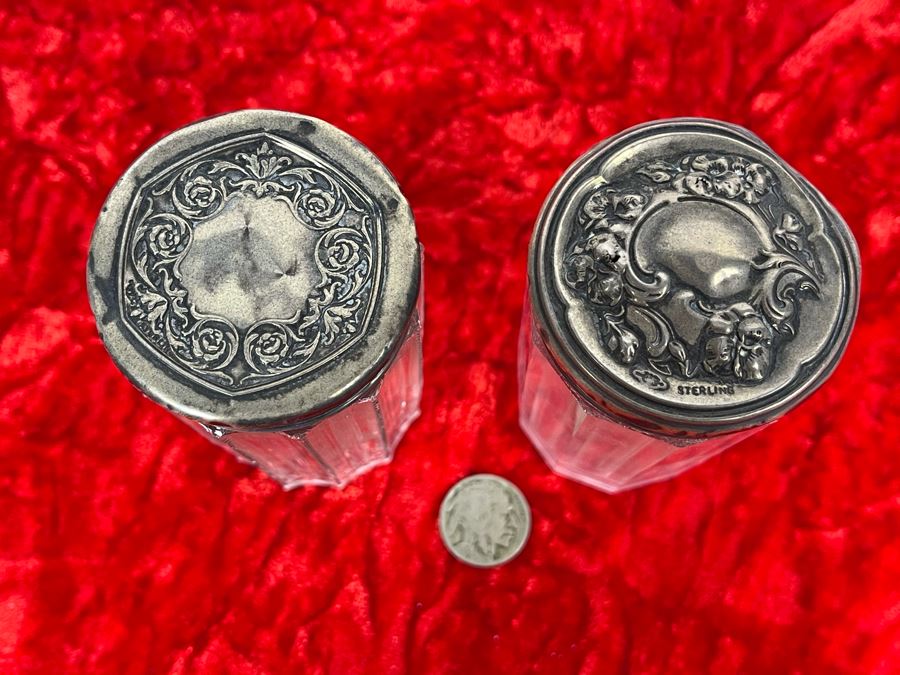 Pair Of Sterling Silver Lidded Jars [Photo 4]