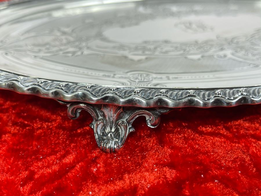 Antique Chased Coin Silver Gorham Footed Tray 1855-1860 (12 X 8.5) 480g [Photo 10]
