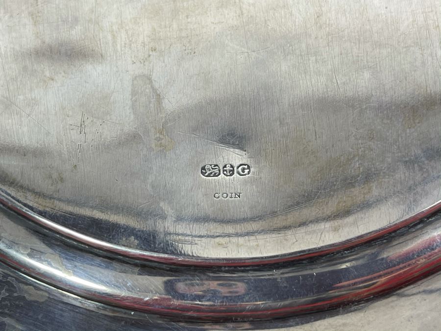 Antique Chased Coin Silver Gorham Footed Tray 1855-1860 (12 X 8.5) 480g [Photo 13]