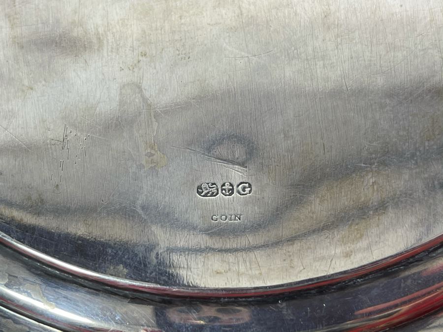 Antique Chased Coin Silver Gorham Footed Tray 1855-1860 (12 X 8.5) 480g [Photo 12]