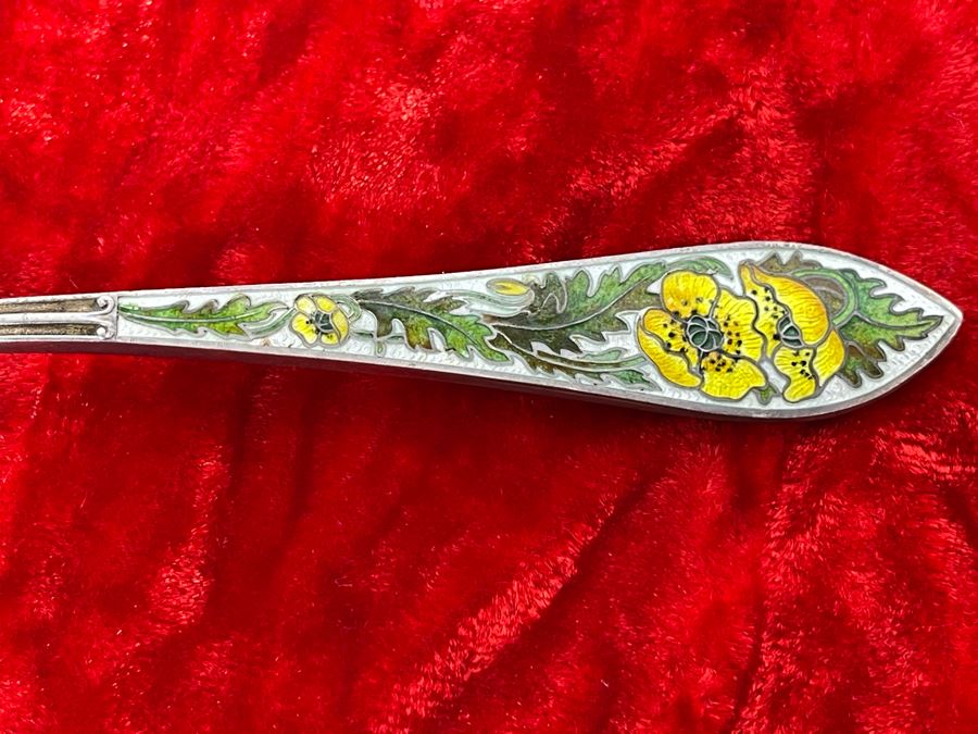 Antique Sterling Silver Enamel Golden Gate San Francisco Souvenir Spoon 27.9 [Photo 5]