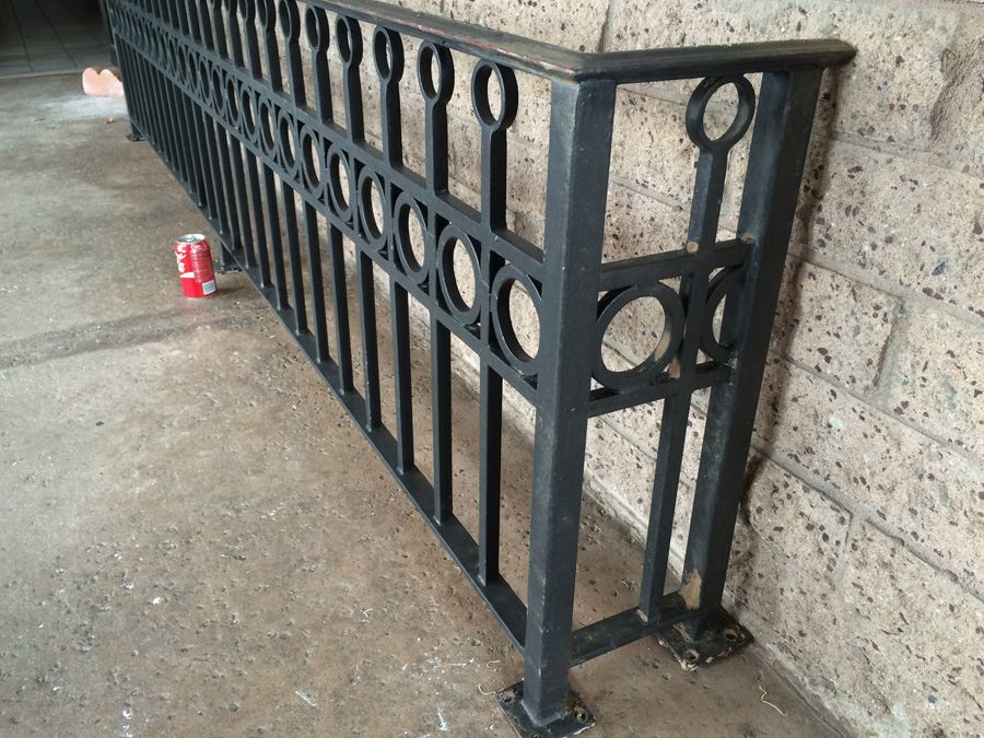 Large Heavy Black Wrought Iron Balcony Gate [Photo 4]