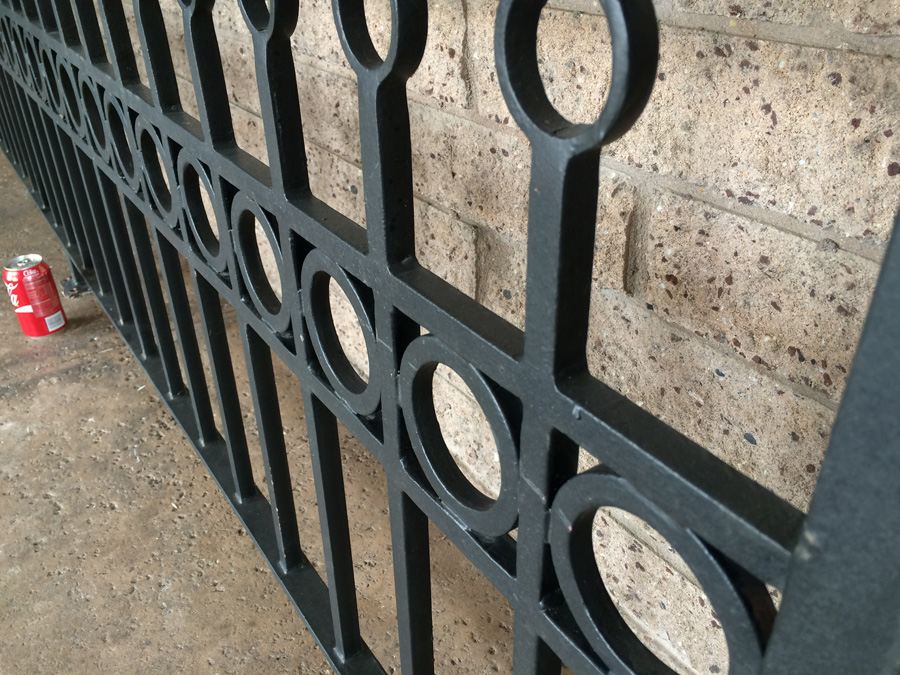 Large Heavy Black Wrought Iron Balcony Gate [Photo 5]