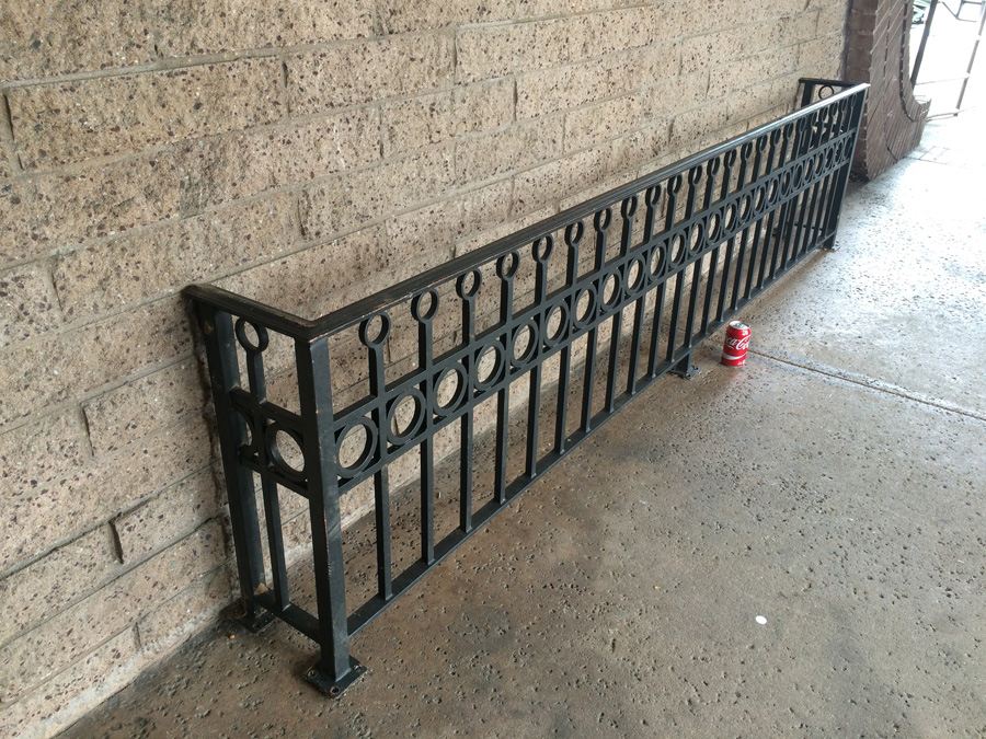 Large Heavy Black Wrought Iron Balcony Gate [Photo 2]