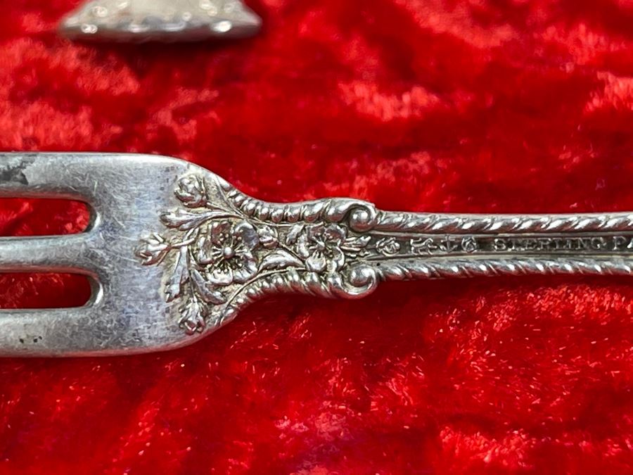 Set Of Six Antique Sterling Silver Forks Pat. 1899 Total Weight 66.9g [Photo 9]
