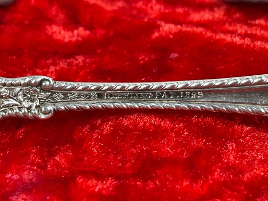 Set Of Six Antique Sterling Silver Forks Pat. 1899 Total Weight 66.9g [Photo 8]