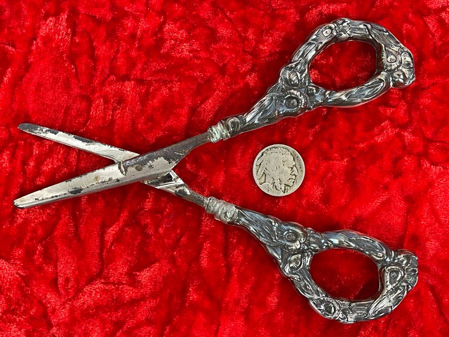 Antique Sterling Silver Handle Scissors