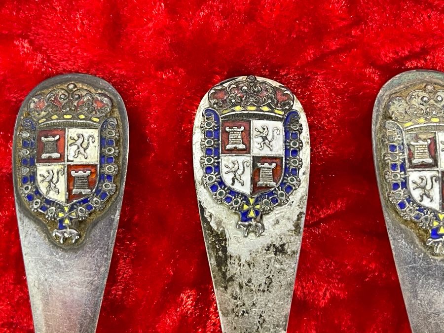 Set Of Six Vintage Sterling Silver Spoons By Greenleaf & Crosby Total Weight 159g [Photo 3]