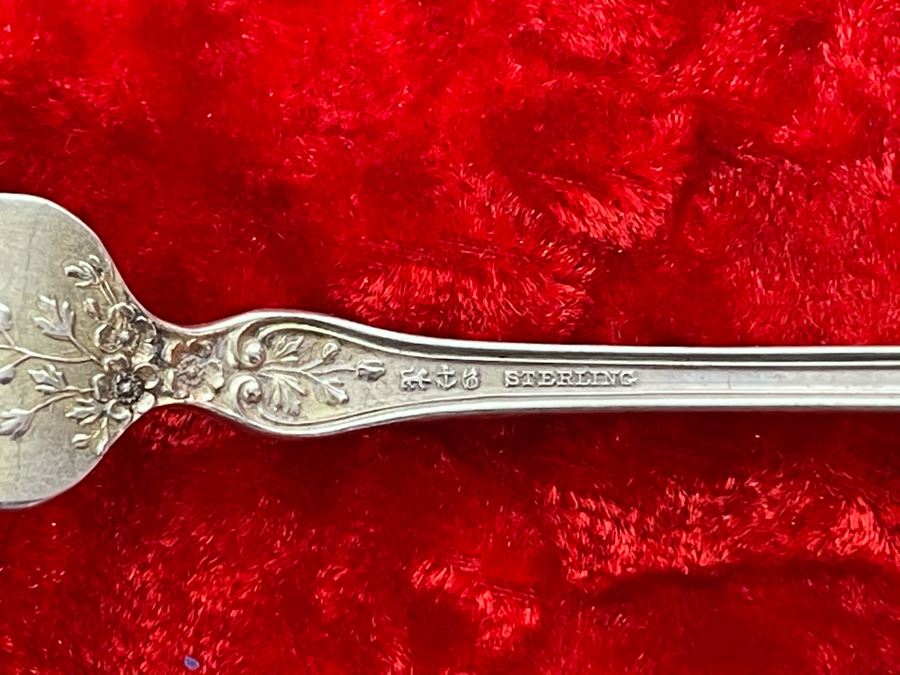 Collection Of Five Antique Sterling Silver Serving Forks Total Weight 93.5g [Photo 12]