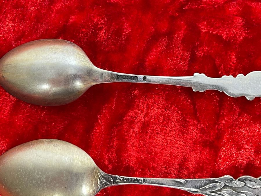 Collection Of Six Antique Sterling Silver Souvenir Spoons Total Weight 39.4g [Photo 14]