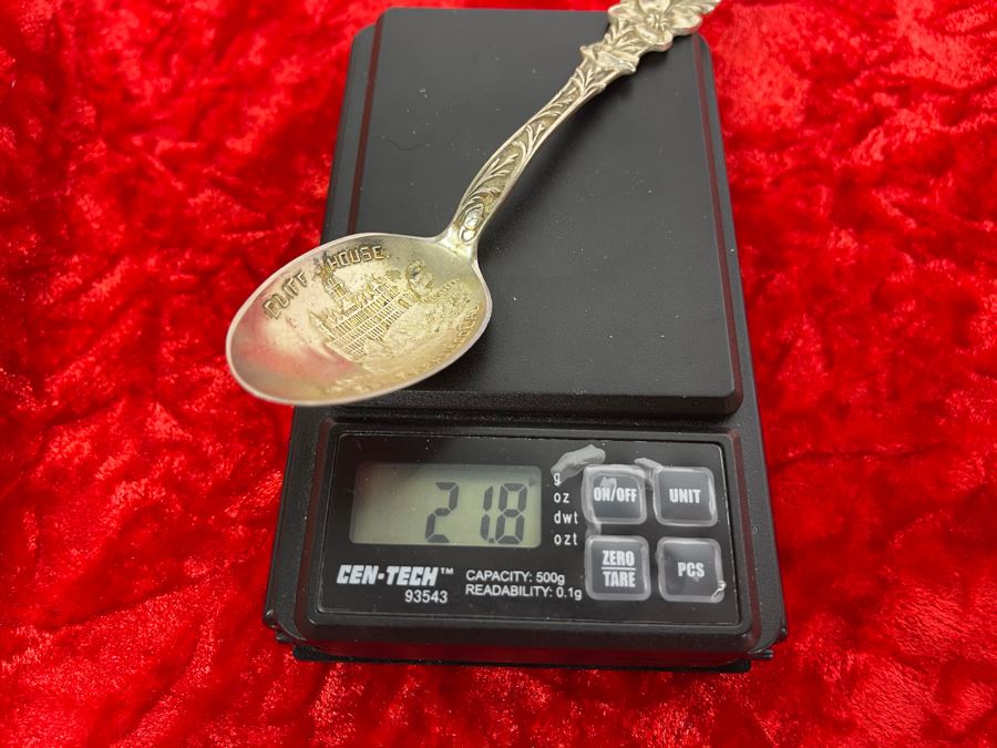 Antique Sterling Silver Cliff House San Francisco Souvenir Spoon 21.8g [Photo 9]