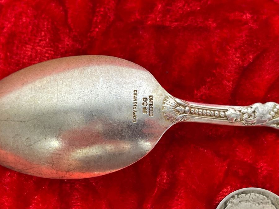 Antique Sterling Silver Mt. Vernon Souvenir Spoon 29.6g [Photo 6]